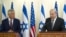 U.S. Secretary of Defense Chuck Hagel, left, listens at a joint press conference with Israeli Prime Minister Benjamin Netanyahu at the latter's office in Jerusalem, April 23, 2013.