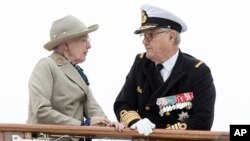 FILE - Denmark's Queen Margrethe and her husband, Prince Henrik, June 23, 2017.