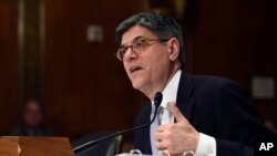 Menteri Keuangan AS Jacob Lew memberikan keterangan di depan Kongres AS di Washington DC (foto: dok).