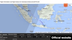 Gambar Peta Penerbangan AirAsia Flight 8501 (Foto: FlightRadar24.com)