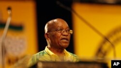 Le président Jacob Zuma s'exprime lors du congrès de l'ANC, Johannesburg, Afrique du Sud, le 16 décembre 2017