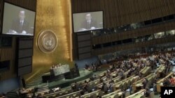 뉴욕 유엔 본부에서 열린 유엔 총회 (자료사진)