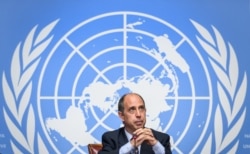 지난해 3월 유엔 인권이사회가 열린 스위스 제네바에서 토마스 오헤아 퀸타나 유엔 북한인권특별보고관이 기자회견을 했다.