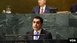 Perwakilan Tetap Watar untuk PBB, Nassir Abdulaziz Al-Nasser (depan) terpilih sebagai pemimpin Rapat Tahunan PBB ke 66 yang akan dibuka hari ini, Selasa, 20 September 2011 (foto:dok).