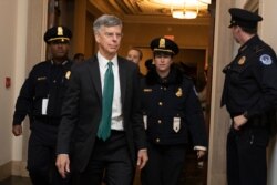 Top U.S. diplomat in Ukraine William Taylor, arrives to testify before the House Intelligence Committee on Capitol Hill in Washington, Wednesday, Nov. 13, 2019.