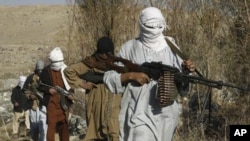 Taliban fighters in an undisclosed location in Nangarhar province, Afghanistan.