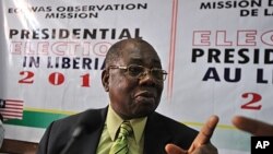 James Victor Gbeho, the president of the ECOWAS Commission, speaks in this photo taken on October 10, 2011.