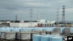 일본 후쿠시마현 오쿠마에 위치한 후쿠시마 제1 원전과 방사능 오염수 저장 탱크.