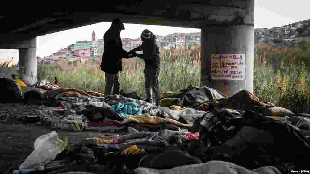 There are roughly 600 migrants and refugees in Ventimiglia, Italy, though the total fluctuates. A significant number live beneath an underpass in the town.