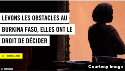 Amnesty International a lancé une campagne au Burkina Faso "Mon corps, mes droits". 