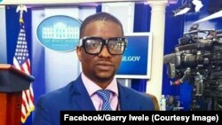 Garry Iwele, journaliste indépendant évoluant aux Etats-Unis arrêté à Kinshasa, 2017. (Facebook/Garry Iwele)