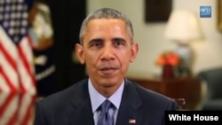 Presiden Barack Obama saat menyampaikan ucapan selamat tahun baru untuk Iran (19/3).