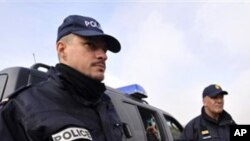 Frontex police officers patrol near the border with Turkey as they deploy to help Greece control the crossing of illegal immigrants (File Photo)