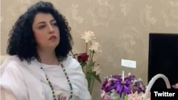 نرگس محمدی. تصویر برگرفته از توئیتر تقی رحمانی.