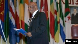 FILE - Former President of Botswana and then-U.N. special envoy Festus Mogae attends climate change conference in Algiers, Nov. 19, 2008. 