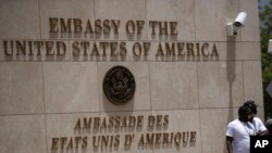FILE - The US Embassy in Port-au-Prince, Haiti, July 9, 2021.