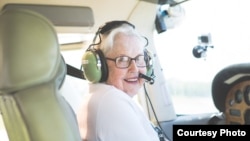 Mary Moe achieves her dream at age 91. (Photo courtesy of Helen Johns, of Helen Johns Photography)