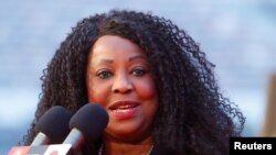 Fatma Samoura, secrétaire générale de la Fifa à la cérémonie au stade de Luzhniki à Moscou, le 6 juillet 2017.