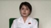This undated screen grab taken on July 19, 2017, from video posted by www.uriminzokkiri.com shows North Korean defector Lim Ji-Hyun, who appeared in several South Korean TV shows featuring North Korean refugees after settling in Seoul in 2014, speaking on North Korean propaganda television at an unknown location in the North.
