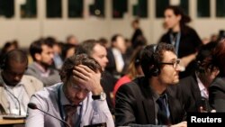 Delegasi dari lebih dari 190 negara menghadiri sesi penutupan Konferensi Perubahan Iklim PBB ke-19 (COP19) di Warsawa (22/11).