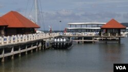 រូបឯកសារ៖ តំបន់កម្សាន្តឆ្នេរសមុទ្រដែលអភិវឌ្ឍដោយក្រុមហ៊ុនចិន UDG។ (ស៊ុន ណារិន/វីអូអេ)