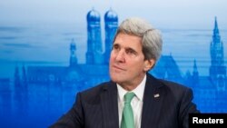 Menteri Luar Negeri Amerika John Kerry menghadiri konferensi keamanan tahunan di Munchen, 1 Februari 2014. 