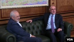 Azərbaycan və İranın xarici işlər nazirləri Elmar Məmmədyarov və Məhəmməd Cavad Zərif
(16.02.2015) 