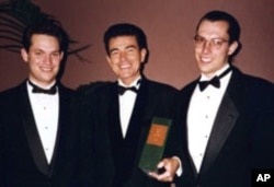 Francisco Ayala with sons, Carlos [left] and Jose [right], in 1995.