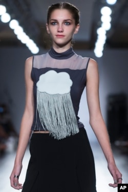 Isabella Rose Taylor presented her Spring 2015 collection at a New York Fashion Week show Tuesday.