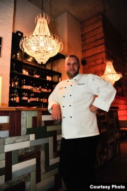 James Diack inside his restaurant in Johannesburg, where he uses organic products from his farm to create award-winning dishes. (Credit: James Diack)