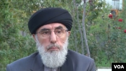 Gulbuddin Hekmatyar, a former Afghan warlord, is seen during a VOA interview on the grounds of his home in Kabul, Afghanistan, Oct. 7, 2019.