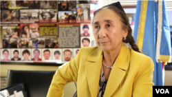 热比娅接受美国之音采访（资料照）