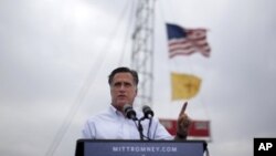 Capres AS dari Partai Republik, mantan Gubernur Massachusetts Mitt Romney menekankan isu kemandirian energi Amerika dalam kampanyenya (23/8).