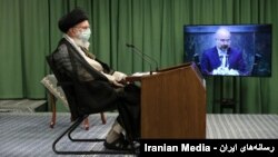 آیت الله علی خامنه‌ای و محمدباقر قالیباف (آرشیو)