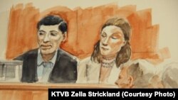 Fazliddin Qurbonov tarjimoni bilan sudda. 30-iyul, 2015-yil.