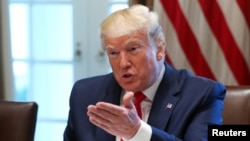 美国总统特朗普2019年6月13日在白宫讲话。
