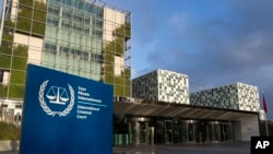 An exterior view of the International Criminal Court in The Hague, Netherlands, Dec. 6, 2022.