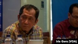 Politisi PAN Yandri Susanto dalam diskusi di Jakarta, Sabtu, 11 Oktober 2014 (Foto: VOA/Iris Gera)