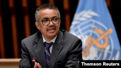 Direktur Jenderal WHO Tedros Adhanom Ghebreyesus berbicara di Jenewa, Swiss (foto: dok). 