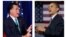  Republican presidential candidate, Gov. Mitt Romney, left, and President Barack Obama (D) right 