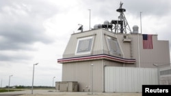 FILE - Japan said it wants to buy two Aegis Ashore Missile Defense Systems like this one in Romania May 12, 2016. The Japanese military said it still considers North Korea, which has launched many missiles, a threat. (Inquam Photos/Adel Al-Haddad/via REUTERS/File Photo)