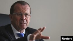 Martin Kobler, l'émissaire de l'ONU en Libye, 6 avril 2016. 