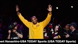 Kobe Bryant lors d'un match entre les Los Angeles Lakers et le Utah Jazz, USA, le 13 avril 2016.