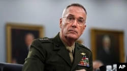 资料照：邓福德将军出席众议院的一次预算听证会。(2019年5月1日)