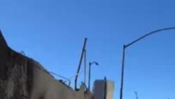  لاس اینجلس میں آگ لگنے کے مقام کا ایک منظر 