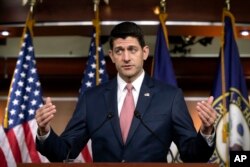 Speaker of the House Paul Ryan, R-Wis., meets with reporters during his weekly news conference on Capitol Hill in Washington, May 10, 2018.