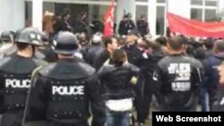 Jiangxi villagers clash with police over pollution, Nov. 1, 2015. Picture taken from Chinese social media site Weibo.