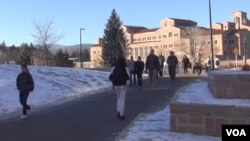 The University of Colorado campus in Boulder. (S. Schlender/VOA) 