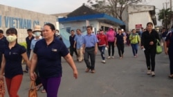 Workers leave a factory at the end of the work day in Dong Nai, Vietnam. Europeans are wondering how to replace the blue-collar jobs they have lost to Asia
