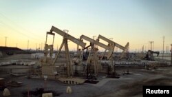 Oil rig pumpjacks